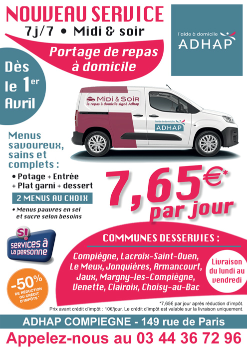 Portage de repas ADHAP